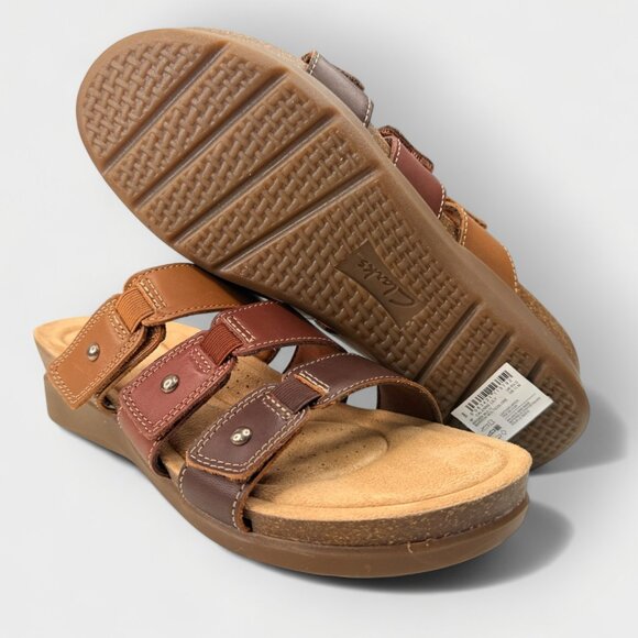 Clarks Calenne Lily Sandals Brown Multi Leather Women’s US 11 M Comfort New Box - Picture 6 of 13